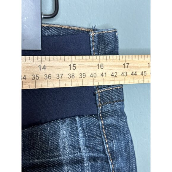 Common Genes Women's Medium Maternity Bootcut Pull-On Underbelly Jeans Embroider - Picture 4 of 12